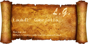 Laukó Gabriella névjegykártya