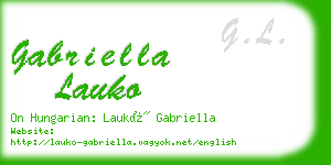 gabriella lauko business card